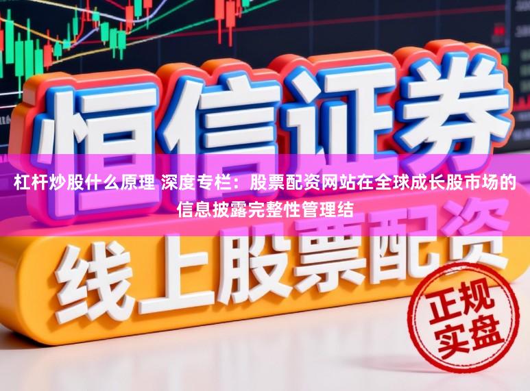 杠杆炒股什么原理 深度专栏：股票配资网站在全球成长股市场的信息披露完整性管理结