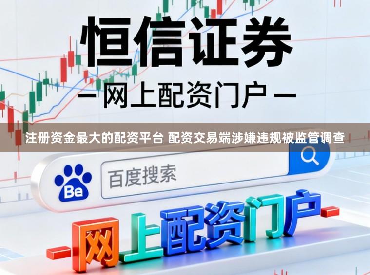 注册资金最大的配资平台 配资交易端涉嫌违规被监管调查